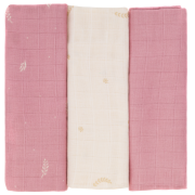 Scutece din muselina flowers, 50% bambus si 50% bumbac, 3/set 75x75 cm Fillikid