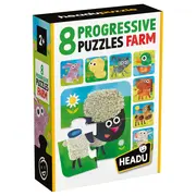 Headu - 8 puzzleuri progresive animale de la ferma ARTHE55515