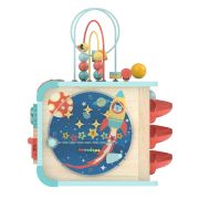 Jucarie din lemn -  Centru de activitati Invata si descopera cu cubul magic