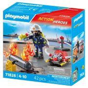 Playmobil - Pompier Playmobil cu pompa de apa ARTPM71826