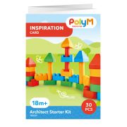 PolyM - Kit de constructie arhitectura pentru copii (30 piese)