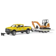 Bruder Masina RAM 2500 cu remorca si mini excavator ARTBR02546