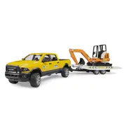 Bruder Masina RAM 2500 cu remorca si mini excavator ARTBR02546