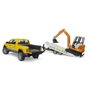 Bruder Masina RAM 2500 cu remorca si mini excavator ARTBR02546