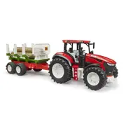 Bruder Tractor Roadmax cu remorca forestiera si 3 busteni ARTBR03453