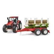 Bruder Tractor Roadmax cu remorca forestiera si 3 busteni ARTBR03453