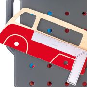 Jucarie din lemn - Banc de lucru pentru service si reparatii auto (71 piese)