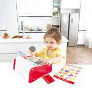 Jucarie din lemn - Casa de marcat cu scaner (23 piese)