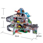 Jucarie din lemn - Set tren si mina in munte (32 piese)