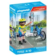 Playmobil - Politist cu bicicleta ARTPM71732