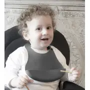 Baveta din silicon BabyJem (Culoare: Maro) JEMbj_7185