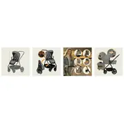Carucior 3 in 1, Lionelo, Meril, Cu landou de dimensiune XL, Reversibil, Cu scoica auto testata ADAC, Cu accesorii, Pana la 22 kg, Conform cu EN1888-1 EN1888-2, EN1466, Gri BYNLO-MERIL_3IN1_GREY_STONE