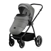 Carucior 3 in 1, Lionelo, Meril, Cu landou de dimensiune XL, Reversibil, Cu scoica auto testata ADAC, Cu accesorii, Pana la 22 kg, Conform cu EN1888-1 EN1888-2, EN1466, Gri BYNLO-MERIL_3IN1_GREY_STONE
