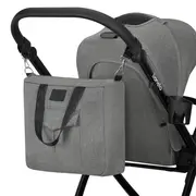 Carucior 3 in 1, Lionelo, Meril, Cu landou de dimensiune XL, Reversibil, Cu scoica auto testata ADAC, Cu accesorii, Pana la 22 kg, Conform cu EN1888-1 EN1888-2, EN1466, Gri BYNLO-MERIL_3IN1_GREY_STONE