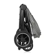 Carucior 3 in 1, Lionelo, Meril, Cu landou de dimensiune XL, Reversibil, Cu scoica auto testata ADAC, Cu accesorii, Pana la 22 kg, Conform cu EN1888-1 EN1888-2, EN1466, Gri BYNLO-MERIL_3IN1_GREY_STONE