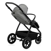 Carucior 3 in 1, Lionelo, Meril, Cu landou de dimensiune XL, Reversibil, Cu scoica auto testata ADAC, Cu accesorii, Pana la 22 kg, Conform cu EN1888-1 EN1888-2, EN1466, Gri BYNLO-MERIL_3IN1_GREY_STONE