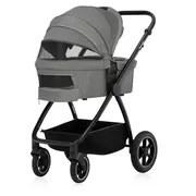 Carucior 3 in 1, Lionelo, Meril, Cu landou de dimensiune XL, Reversibil, Cu scoica auto testata ADAC, Cu accesorii, Pana la 22 kg, Conform cu EN1888-1 EN1888-2, EN1466, Gri BYNLO-MERIL_3IN1_GREY_STONE