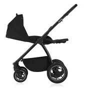 Carucior 3 in 1, Lionelo, Meril, Cu landou de dimensiune XL, Reversibil, Cu scoica auto testata ADAC, Cu accesorii, Pana la 22 kg, Conform cu EN1888-1 EN1888-2, EN1466, Negru BYNLO-MERIL_3IN1_BLACK_ONYX