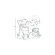 Carucior 3 in 1, Lionelo, Meril, Cu landou de dimensiune XL, Reversibil, Cu scoica auto testata ADAC, Cu accesorii, Pana la 22 kg, Conform cu EN1888-1 EN1888-2, EN1466, Negru BYNLO-MERIL_3IN1_BLACK_ONYX