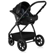 Carucior 3 in 1, Lionelo, Meril, Cu landou de dimensiune XL, Reversibil, Cu scoica auto testata ADAC, Cu accesorii, Pana la 22 kg, Conform cu EN1888-1 EN1888-2, EN1466, Negru BYNLO-MERIL_3IN1_BLACK_ONYX