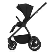 Carucior 3 in 1, Lionelo, Meril, Cu landou de dimensiune XL, Reversibil, Cu scoica auto testata ADAC, Cu accesorii, Pana la 22 kg, Conform cu EN1888-1 EN1888-2, EN1466, Negru BYNLO-MERIL_3IN1_BLACK_ONYX