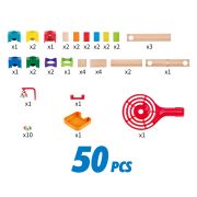 Jucarie din lemn - Marble Run Crazy Rollers (50 piese)