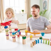 Jucarie din lemn - Marble Run Race Track (81 piese)