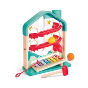 Jucarie din lemn pentru copii - Circuit muzical cu bile