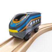 Locomotiva neagra de jucarie cu baterii pentru copii