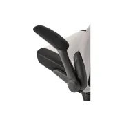 Scaun birou copii hm bloom, stofa/mesh, baza polipropilena, mecanism de balans, cotiere rabatabile, gri/negru drm10050