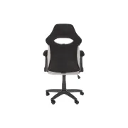 Scaun birou copii HM Bloom, stofa/mesh, baza polipropilena, mecanism de balans, cotiere rabatabile, Gri/Negru DRM10050