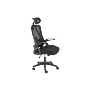 Scaun birou egonomic hm negro, mesh, mecanism balans, suport lombar, tetiera ajustabila,100 kg, negru drm10406