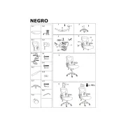 Scaun birou egonomic hm negro, mesh, mecanism balans, suport lombar, tetiera ajustabila,100 kg, negru drm10406