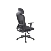 Scaun birou egonomic hm sonar, mesh, mecanism multiblock, suport lombar, cotiere reglabile,120 kg, negru drm10409