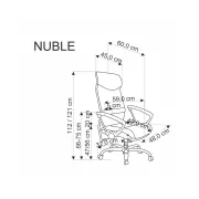 Scaun de birou ergonomic hm nuble, mesh, cadru metalic, sezut piele ecologica, inaltime ajustabila, mecanism balansare,100 kg, negru drm10408