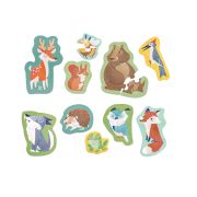Set 10 puzzle-uri pentru copii cu prietenii padurii (18-36 luni)
