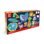Set 10 puzzle-uri prietenii junglei pentru copii (18-36 luni)