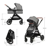 CARUCIOR KINDERKRAFT ESME, 3 IN 1, MOONLIGHT GREY VIVKSESME00GRY3000