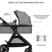 CARUCIOR KINDERKRAFT ESME, 3 IN 1, MOONLIGHT GREY VIVKSESME00GRY3000