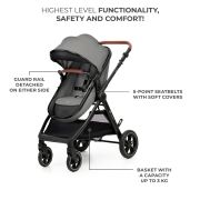 CARUCIOR KINDERKRAFT ESME, 3 IN 1, MOONLIGHT GREY VIVKSESME00GRY3000