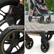 CARUCIOR KINDERKRAFT ESME, 3 IN 1, PURE BLACK VIVKSESME00BLK3000