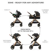 CARUCIOR KINDERKRAFT ESME, 3 IN 1, PURE BLACK VIVKSESME00BLK3000