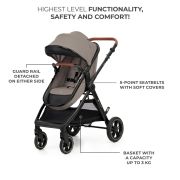 CARUCIOR KINDERKRAFT ESME, 3 IN 1, SAND BEIGE VIVKSESME00BEG3000