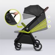 Carucior sport, Lionelo, Ingrid, Capotina impermeabila cu filtru UPF50+, Pana la 22 Kg, Spatar reglabil in 3 pozitii, Include suport pahar si plasa de tantari, Sistem pentru pliere automata, 6 luni+, Gri BYNLO-INGRID_GREY_STONE