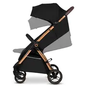 Carucior sport, Lionelo, Ingrid, Capotina impermeabila cu filtru UPF50+, Pana la 22 Kg, Spatar reglabil in 3 pozitii, Include suport pahar si plasa de tantari, Sistem pentru pliere automata, 6 luni+, Negru BYNLO-INGRID_BLACK_ONYX