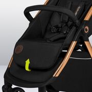 Carucior sport, Lionelo, Ingrid, Capotina impermeabila cu filtru UPF50+, Pana la 22 Kg, Spatar reglabil in 3 pozitii, Include suport pahar si plasa de tantari, Sistem pentru pliere automata, 6 luni+, Negru BYNLO-INGRID_BLACK_ONYX