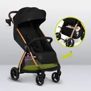 Carucior sport, Lionelo, Ingrid, Capotina impermeabila cu filtru UPF50+, Pana la 22 Kg, Spatar reglabil in 3 pozitii, Include suport pahar si plasa de tantari, Sistem pentru pliere automata, 6 luni+, Negru BYNLO-INGRID_BLACK_ONYX