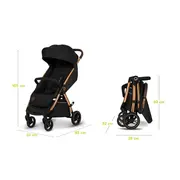 Carucior sport, Lionelo, Ingrid, Capotina impermeabila cu filtru UPF50+, Pana la 22 Kg, Spatar reglabil in 3 pozitii, Include suport pahar si plasa de tantari, Sistem pentru pliere automata, 6 luni+, Negru BYNLO-INGRID_BLACK_ONYX