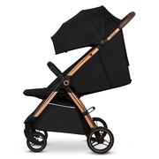 Carucior sport, Lionelo, Ingrid, Capotina impermeabila cu filtru UPF50+, Pana la 22 Kg, Spatar reglabil in 3 pozitii, Include suport pahar si plasa de tantari, Sistem pentru pliere automata, 6 luni+, Negru BYNLO-INGRID_BLACK_ONYX