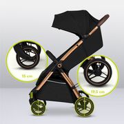 Carucior sport, Lionelo, Ingrid, Capotina impermeabila cu filtru UPF50+, Pana la 22 Kg, Spatar reglabil in 3 pozitii, Include suport pahar si plasa de tantari, Sistem pentru pliere automata, 6 luni+, Negru BYNLO-INGRID_BLACK_ONYX